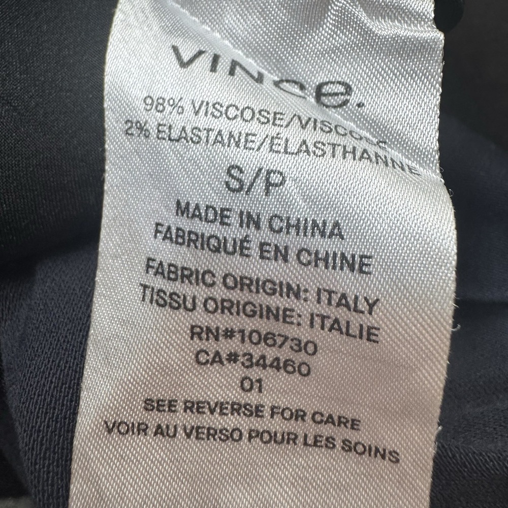 Vince Pants Womens‎ Small Dark Blue Viscose Blend Cuffed Ankle Straight Leg - Picture 3 of 13